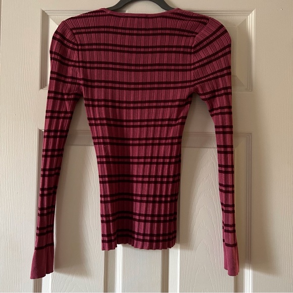 WHBM Striped Rib-Knit Pullover - Picture 4 of 6